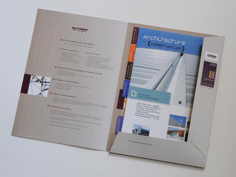 Catalogues, Plaquettes, Brochures, Chemises à Rabats, Documents administractifs et commerciaux